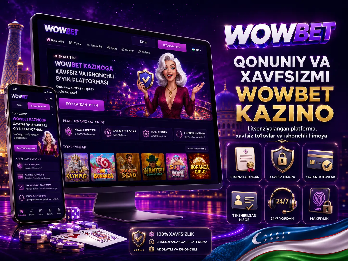 Qonuniy va xavfsizmi O'zbekistonda Onlayn Kazino