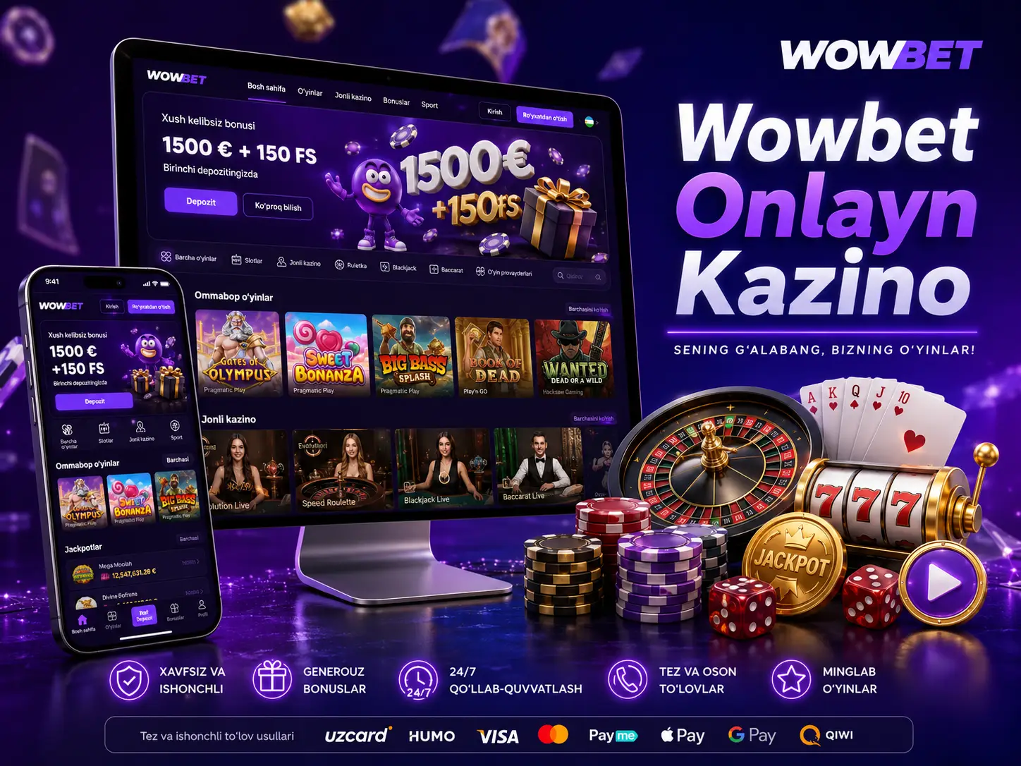 Kazino Platformasi Wowbet O‘zbekistondagi 2026
