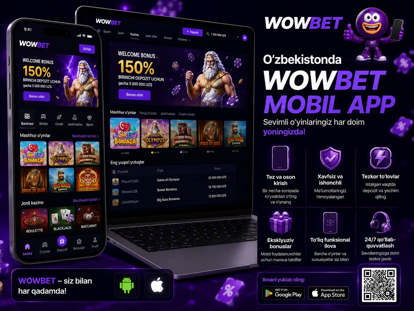 Mobil Ilovasi Wowbet O'zbekiston